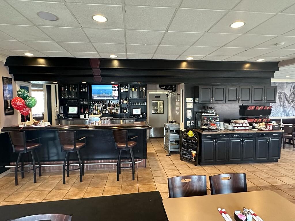 The bar at Michigan Bar & Grill, stocked and ready